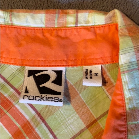 Rockies vintage snap button western top medium - Picture 2 of 4